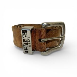 Vintage Fossil Fuel Leather Belt Size 36